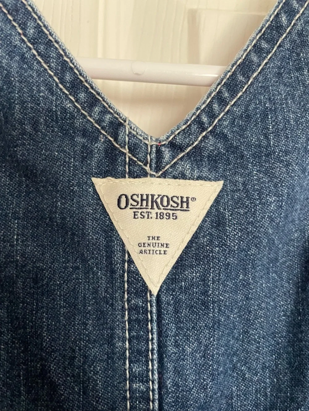 Vintage ABC’s OshKosh B'gosh Girls' 3T Denim Overall Dress with Embroidery